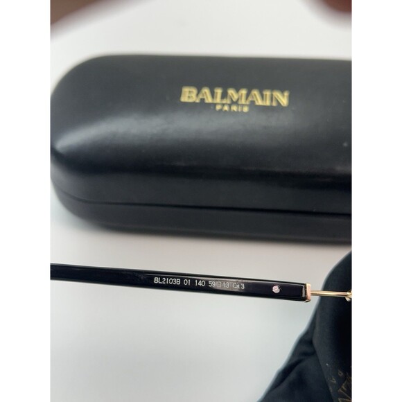 Balmain Paris Women’s Aviator Sunglasses Gold Metal Frame Gray Tinted Lenses main image 5